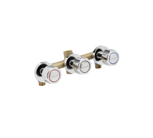 Grupo baño empotrado 8" con inversor Cromado Gamma